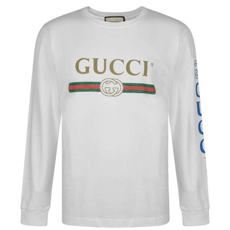 long sleeve white gucci shirt|Gucci inspired long sleeve.